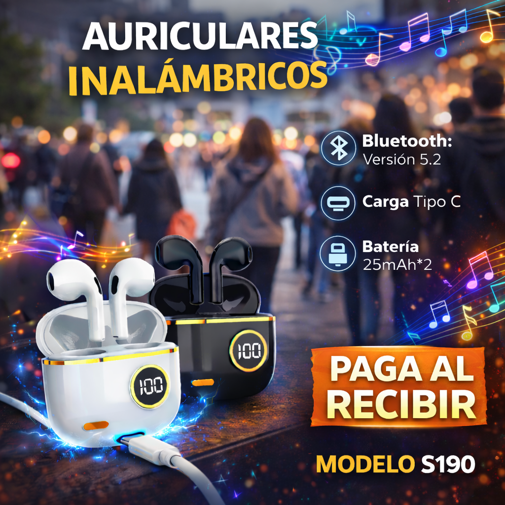 🚀 Lleva tu música al siguiente nivel con los Audífonos inalámbricos