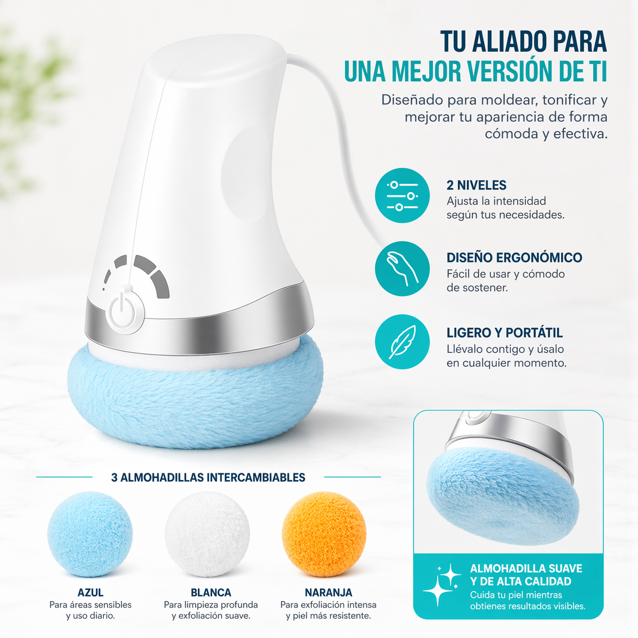💆‍♀️✨ Masajeador Corporal Reafirmante con Vibración de Alta Frecuencia – Modela, Relaja y Reduce la Celulitis desde Casa 💪🔥