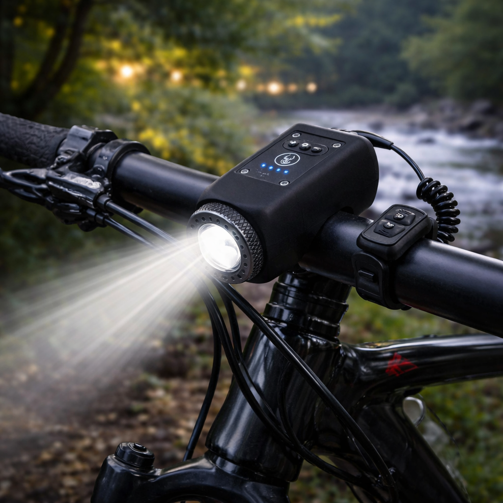 🔊💡 Bocina y Luz LED para Bicicleta🚴‍♂️ ⚡ Seguridad en Movimiento