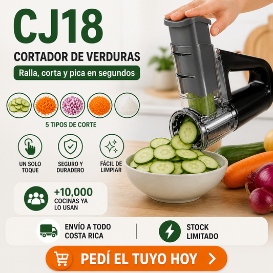✅ 5 tipos de corte en un solo aparato: rebanadas, tiras gruesas, picado y picado fino