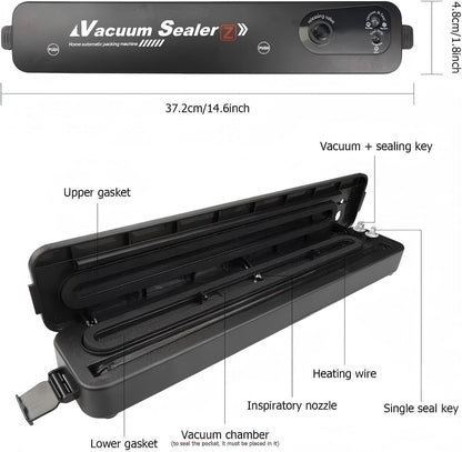 Sellador automático al vacío de alimentos Vacuum Sealer (Incluye Bolsas Especiales)