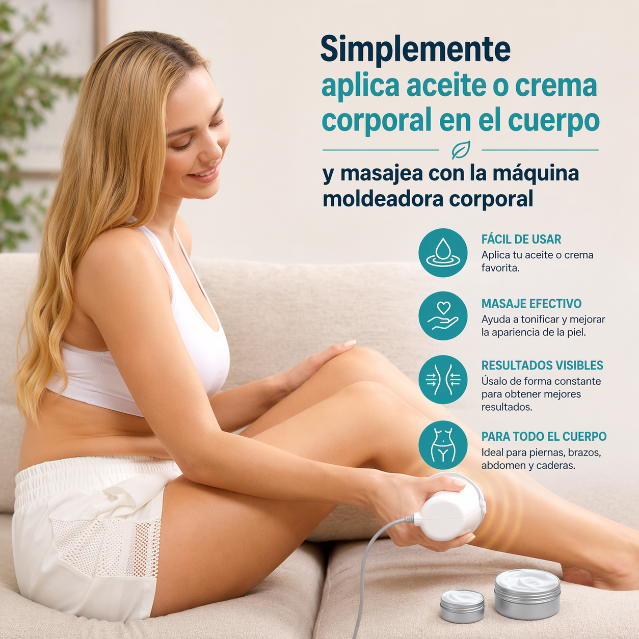 💆‍♀️✨ Masajeador Corporal Reafirmante con Vibración de Alta Frecuencia – Modela, Relaja y Reduce la Celulitis desde Casa 💪🔥